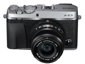 fujifilm x-e3 mirrorless digital camera w/xf23mmf2 r wr kit – silver