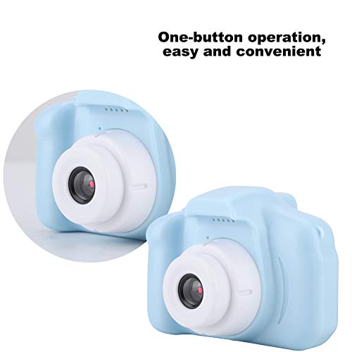 Eulbevoli Kid Camera IPS Color Screen 1080P 2.0 inch One-Button Operation Children's Digital Camera Fun and Practical,for Children(Blue, 12)