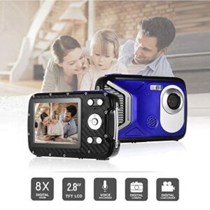 LKYBOA Orange Children's Camera -Kids Digital Camera with [32GB Memory Card]& Lanyard, Rechargeable Digital Front and Rear Selfie Camera (Color : Blue)