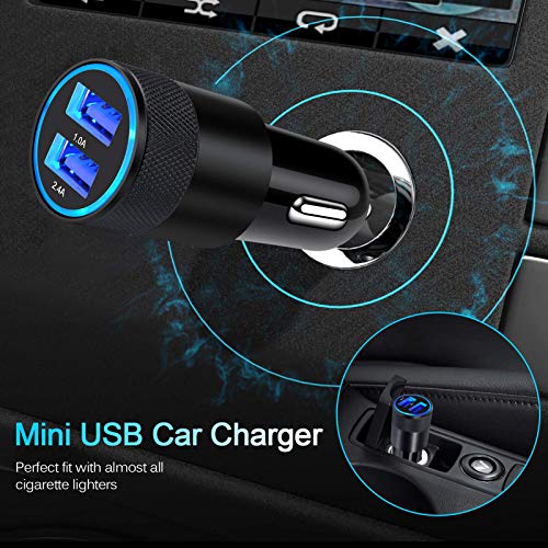 Fast Car Charger, 2Pack 3.4A Fast Charging Car Adapter Dual Port Cigarette Lighter USB Charger for iPhone 14 13 12 11 Pro Max SE XR XS X 8 7 6 6S Plus,Samsung Galaxy S22 S21 S20 S10 S9 S8 A13 A12 A51