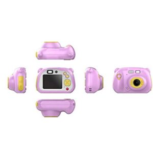 LKYBOA Children's Digital Camera - Kids Camera, Rechargeable Children Digital Camera with Memory Card Shockproof (Color : Purple)