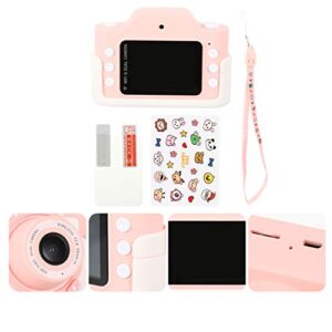 Lurrose Cartoon Digital Camera High Definition: Cartoon Kids Camera, Pink Rechargeable WiFi Video Recorder, 32g Mini Kid Camera Toys for New Year Birthday Festival Souvenir