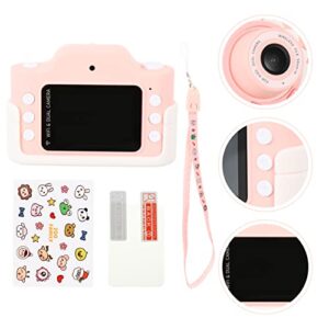 Lurrose Cartoon Digital Camera High Definition: Cartoon Kids Camera, Pink Rechargeable WiFi Video Recorder, 32g Mini Kid Camera Toys for New Year Birthday Festival Souvenir