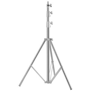 stainless steel heavy duty photography tripod light stand, 9.19 feet/2.8m studio lighting tripod for speedlight, strobe light, softbox, umbrella