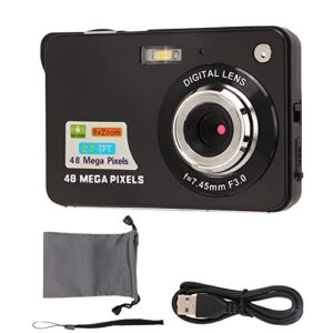 4k digital camera, 48mp vlogging camera anti shake pocket camera with 2.7 inch lcd screen, 8x digital zoom travel camera for adult, seniors, students, beginner