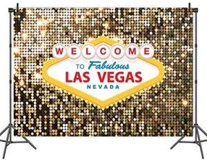 8x6ft welcome to las vegas party backdrop for photography casino night poker themed birthday party photo background gold luxury prom costume dress-up party photoshoot banner