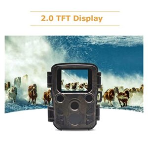 rouroumaoyi Tracking Camera Mini Trail Camera with PIR Sensor H501 0.45s Trigger Motion Photo IP66 Waterproof 16MP 1080P Outdoor Wildlife Camera (Color : Stadard)