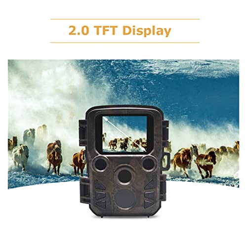 rouroumaoyi Tracking Camera Mini Trail Camera with PIR Sensor H501 0.45s Trigger Motion Photo IP66 Waterproof 16MP 1080P Outdoor Wildlife Camera (Color : Stadard)