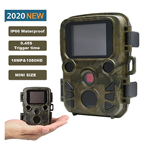 rouroumaoyi Tracking Camera Mini Trail Camera with PIR Sensor H501 0.45s Trigger Motion Photo IP66 Waterproof 16MP 1080P Outdoor Wildlife Camera (Color : Stadard)