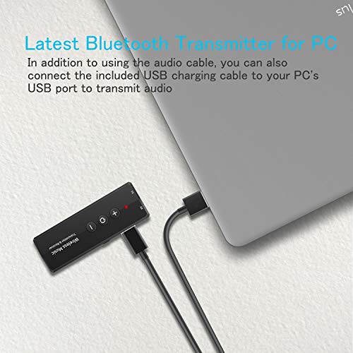 Bluetooth 5.0 Transmitter 3-in-1, Portable Wireless Bluetooth Transceiver Adapter, Rechargeable Bluetooth Transmitter for TV, Bluetooth Audio Receiver for Car System