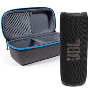 JBL Flip 6 Waterproof Portable Wireless Bluetooth Speaker Bundle with divvi! Premium Hardshell Case - Black