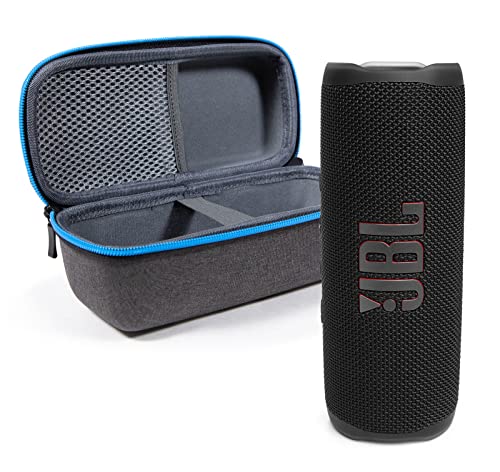 JBL Flip 6 Waterproof Portable Wireless Bluetooth Speaker Bundle with divvi! Premium Hardshell Case - Black