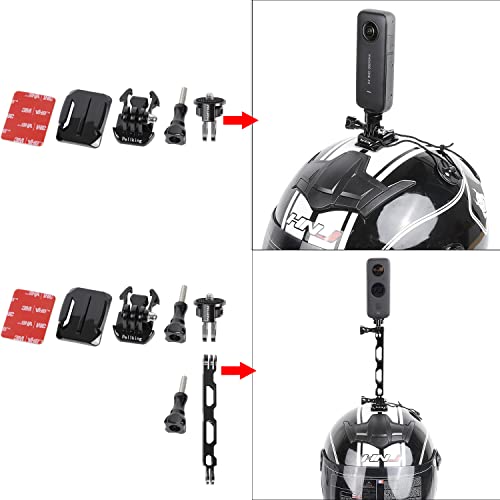 PellKing Bicycle Accessory Bundle for Insta360 ONE X3/X2/X,Hard Shell Carrying Case with Shoulder Belt,Selfie Stick,Backpack Clip,,360 Rotation Bike Handlebars Mount,Helmet Mount