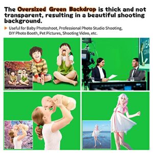 YAYOYA Green Screen Backdrop 10x20ft for Photography, Chromakey Green Screen Green Muslin Background, Large Seamless Green Photo Backdrop Background Cloth for Meeting YouTube Video Streaming Gaming