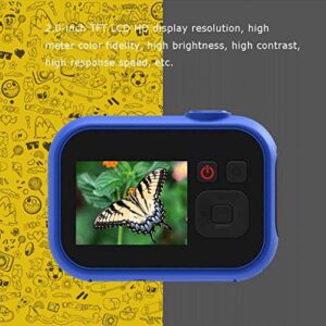 LKYBOA HD Digital Camera -Children Digital Cameras for Boy Front Rear Dual-Lens Soft Silicone Shell 8 Pixel 2.0 inch HD Screen, Flash Light (Color : Blue)