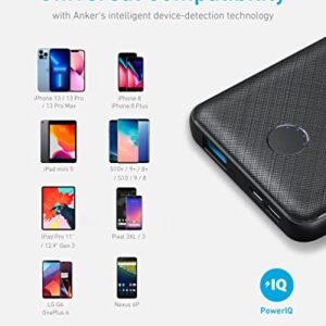 Anker Portable Charger, 313 Power Bank (PowerCore Slim 10K) 10000mAh Battery Pack with USB-C (Input Only) and High-Speed PowerIQ Charging Technology for iPhone, Samsung Galaxy, and More.