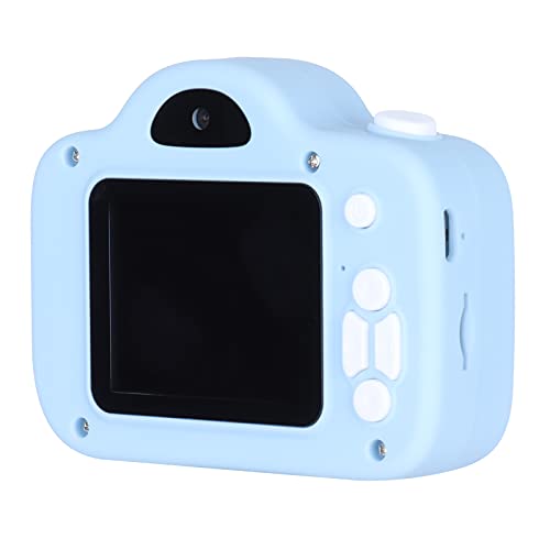 Zyyini Digital Camera, Child Camera, Mini Portable Camera, Educational Toy Camera, with Front and Rear Dual Cameras and IPS Screen, Support 1080P, for Videos(Blue)