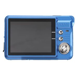 digital camera, portable rechargeable battery 2.7 inch lcd antishake 48mp 4k compact camera builtin fill light for photography (blue)