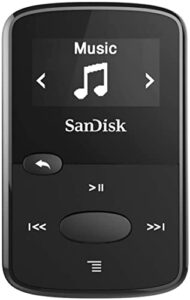 sandisk 8gb clip jam mp3 player, black – microsd card slot and fm radio – sdmx26-008g-g46k