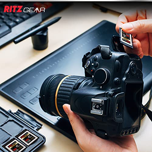Ritz Gear CFExpress Type B 256GB Card (1700/1100 R/W), Pairs W Canon 1D X Mark III, R5, R3. Panasonic Lumix S1/ S1R etc. Not Recommended for Nikon Cameras
