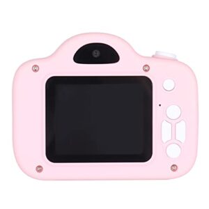 Zyyini Digital Camera, Child Camera, Mini Portable Camera, Educational Toy Camera, with Front and Rear Dual Cameras and IPS Screen, Support 1080P, for Videos(Pink)