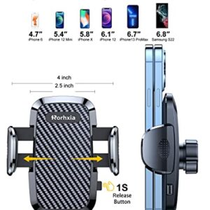 Rorhxia Car Vent Phone Mount, [Never Blocking Vent, Enjoy The Comfort of The A/C] Hands-Free Universal Extension Clip Air Vent Phone Holder Car Fit for All Phones iPhone Samsung More