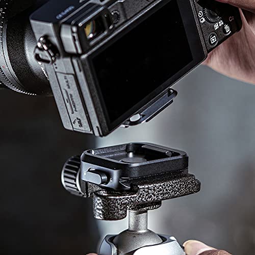 PGYTECH Quick Release Plate +Adapter w/Arca Swiss Interface Camera Quick Release Plate & Clamp for Sony/Nikon/Fuji/DJI Quick Setup Mount w/ 1/4" to 3/8" Screw Thread Gimbles Sliders Tripods Adapter