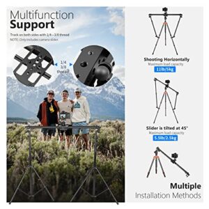 NEEWER Motorized Camera Slider, 39.4"/100cm Carbon Fiber Dolly Rail Slider with Remote Control, Support Video Mode, Time Lapse Photography, Horizontal, Tracking and 120° Panoramic Shooting (VS-100CC)