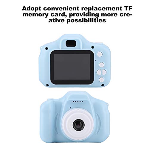 AMONIDA Kid Camera, 2.0 inch Toy Camera Kid Video Camera IPS Multi-Language Mini for Scenery Photography for Kids for Children(Blue, 12)