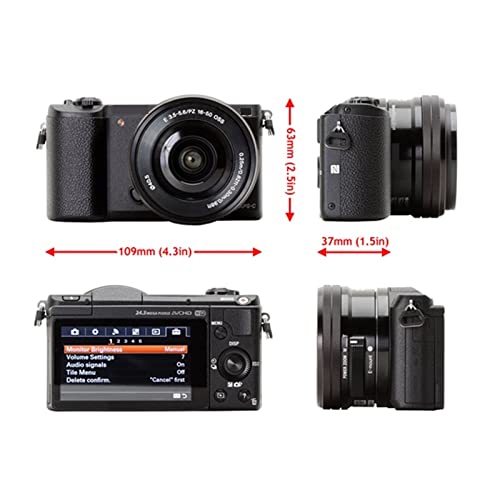 Camera A5100 16-50mm Mirrorless Digital Camera with 3-Inch Flip Up LCD Digital Camera (Color : W)