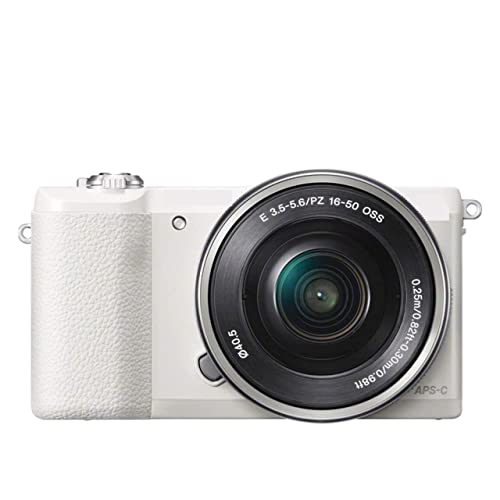 Camera A5100 16-50mm Mirrorless Digital Camera with 3-Inch Flip Up LCD Digital Camera (Color : W)