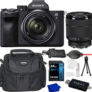 Sony a7 IV Mirrorless Digital Camera with 28-70mm Lens Bundle with Gadget Bag, 64GB SDXC Memory Card, Blower, Card Reader, Cleaning Kit | Sony Alpha 7 IV