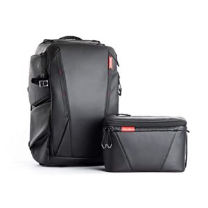 pgytech onemo camera backpack 25l with shoulder bag for dji avata,mini 3 pro, mavic 3, air 2s, fpv, sony, canon, nikon, drone, mavic 2/air 2, osmo action/pocket, dslr/slr mirrorless, camera tripod