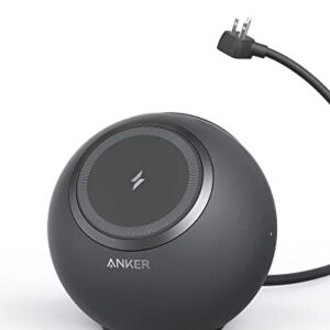 Anker Magnetic Desktop Charging Station(MagGo), 637 Magnetic Wireless Charger for iPhone13/12, 8-in-1 Power Strip with 3 AC,2 USB A,and 2 USB C,Max 65W Power Delivery Desktop Accessory for MacBook Pro