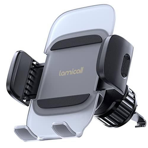 Lamicall Car Vent Phone Mount - [2023 Spring Clip] Air Vent Cell Phone Holder Cradle, Hands Free Mobile Stand, 360 Adjustable Cellphone Vent Clip, Fit for iPhone, Android Smartphone, 4” to 7” Phone