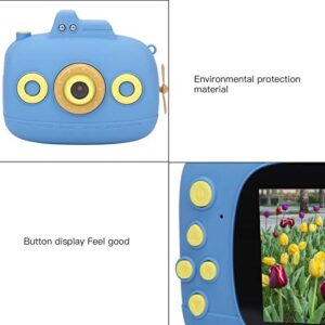 Jiawu Kids Camera, Video Camera Mini Front/Rear Dual Shot Digital 2.4inch Electronic Gift HD for Taking Photos for Recording Videos(Blue)