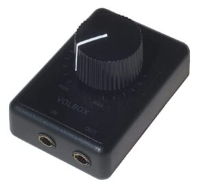 volbox inline audio volume control attenuator 3.5mm 1/8″ aux