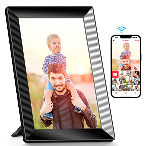 Frameo 10.1 Inch WiFi Digital Picture Frame, Digital Photo Frame with 16GB Storage and USB/TF Memory Card Soles, Free Storage, IPS HD Touch Screen - Gift Guide for Mother's Day