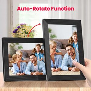 Frameo 10.1 Inch WiFi Digital Picture Frame, Digital Photo Frame with 16GB Storage and USB/TF Memory Card Soles, Free Storage, IPS HD Touch Screen - Gift Guide for Mother's Day
