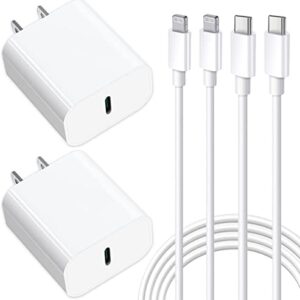 iPhone Charger Fast Charging [Apple MFi Certified], 2Pack 20W PD USB C Wall Charger Block with 6FT Type-C to Lightning Cables Compatible with iPhone 14/13/ 12/11/ XS/XR/X/ 8 / iPad