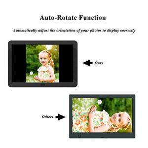 Atatat Digital Photo Frame with 1920x1080 IPS Screen, Digital Picture Frame Support Adjustable Brightness,Photo Deletion,1080P Video,Music,Slideshow,Remote,16:9 Widescreen (8 Inch)