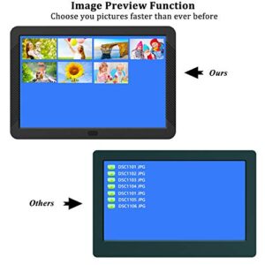 Atatat Digital Photo Frame with 1920x1080 IPS Screen, Digital Picture Frame Support Adjustable Brightness,Photo Deletion,1080P Video,Music,Slideshow,Remote,16:9 Widescreen (8 Inch)