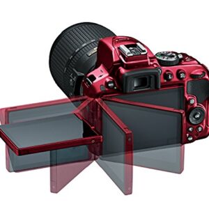 Nikon D5300 24.2 MP CMOS Digital SLR Camera with 18-55mm f/3.5-5.6G ED VR II Auto Focus-S DX NIKKOR Zoom Lens (Red)