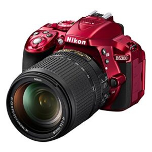 Nikon D5300 24.2 MP CMOS Digital SLR Camera with 18-55mm f/3.5-5.6G ED VR II Auto Focus-S DX NIKKOR Zoom Lens (Red)