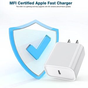 iPhone Fast Charger,Extra Long Fast Charger iPhone 10Foot 2Pack[Apple MFi Certified]20W 10FT Fast Apple Charging USB C to Lightning Cable Cord Adapter for iPhone 14 13 12 Mini 11 Pro Max/X/SE2022/iPad