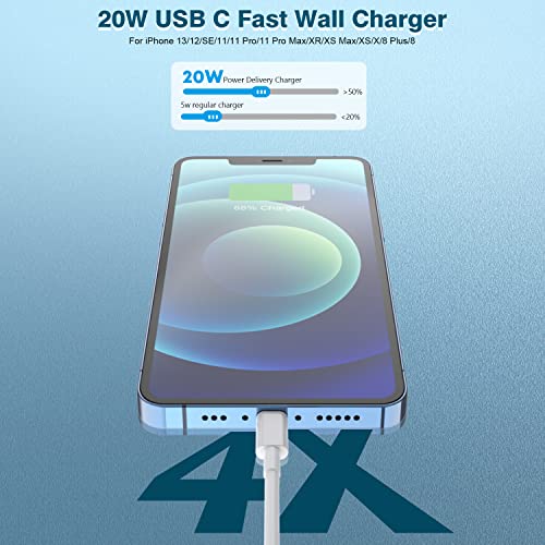 iPhone Fast Charger,Extra Long Fast Charger iPhone 10Foot 2Pack[Apple MFi Certified]20W 10FT Fast Apple Charging USB C to Lightning Cable Cord Adapter for iPhone 14 13 12 Mini 11 Pro Max/X/SE2022/iPad