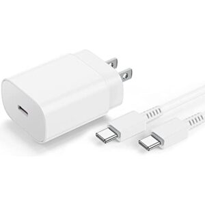 Type C Charger Fast Charging,25W USB C Wall Charger Super Fast Charging Block with 5FT Android Phone Charger Cable for Samsung Galaxy S23 Ultra/S23/S23+/S23 Ultra/S22/S22 Ultra/S21/S21 Ultra/S20 Ultra