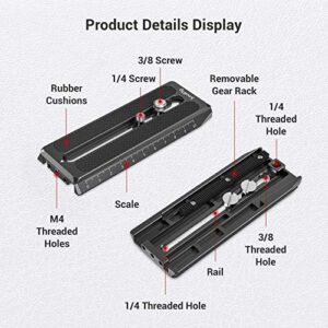 SMALLRIG Quick Release Plate for Manfrotto-Type Compatible with DJI RS 2 / RSC 2 / Ronin-S Gimbal / RS 3 / RS 3 Pro Gimbal - 3158