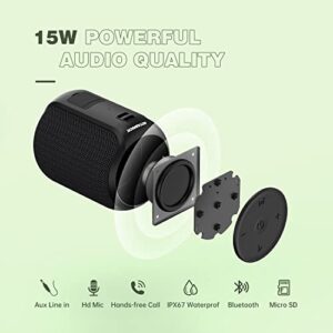 Bluetooth Speakers,Portable Wireless Speaker with 15W Stereo Sound, IPX6 Waterproof Shower Speaker, TWS, Portable Speaker for Party Beach Camping