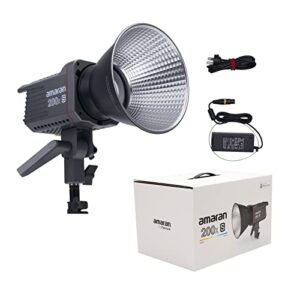aputure amaran 200x s led video light 200w bi-color 2700-6500k bowens mount continuous light bluetooth app control silent fan (amaran 200xs)